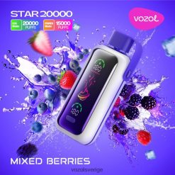 VOZOL STAR 20 000 blandade bär DLXTZ614 - VOZOL Smaker
