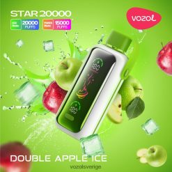 VOZOL STAR 20 000 dubbel äppelis DLXTZ67 - VOZOL Vape Shop